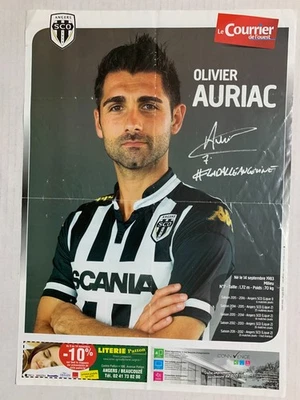 POSTER AVANT MATCH COURRIER DE L'OUEST ANGERS SCO - OLIVIER AURIAC - Photo 1/2