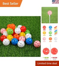 Practice Golf Balls 24 Pack, 42mm Plastic Golf Balls, Practice Golf Balls for...