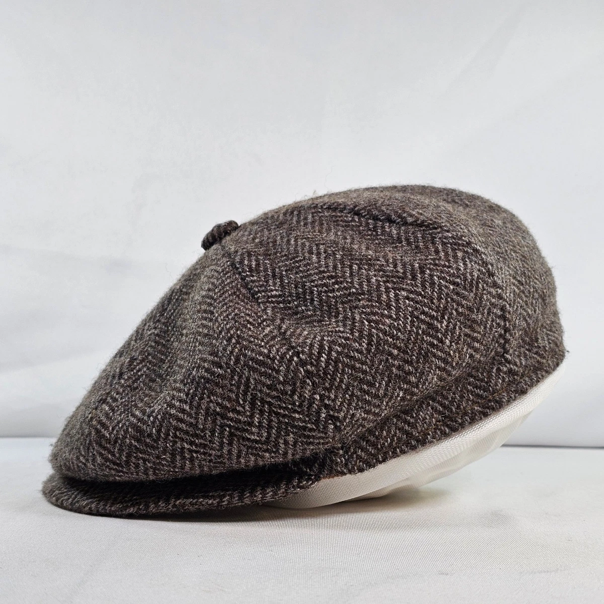 Vintage Brown Velvet Newsboy Cap Baker Boy Hat Quilted Lining Slouchy Brown Womens Black Velvet Baker Boy Hat - CRAGGI Newsboy Style  main image 2