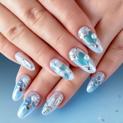 Fade Resistant False Nail in French Maintaining Vibrantly Color for Weeks