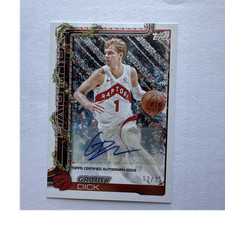 2025 Topps Holiday Gradey Dick Toronto Raptors Autograph Glitter Insert #H22 /25