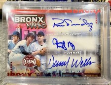 2025 Leaf a Bronx Legacy -Bronx Marks- Ron Guidry, Rudy May,David Wells Auto 4/6