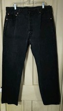 Vintage Levi's 501 Black Button Fly Jeans Men's W40 L32 USA Faded READ DESCRIPTI