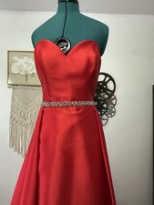 Ellie Wilde Mon Cheri Prom Pageant Red Gown Size 8