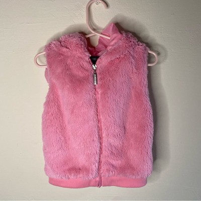 Limited Too Pink Faux Fur Vest Size 2T