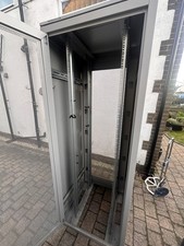 Data Cabinet 31.5W x 87H (Inches) Office Storage Cabinet with Lock, Gray.