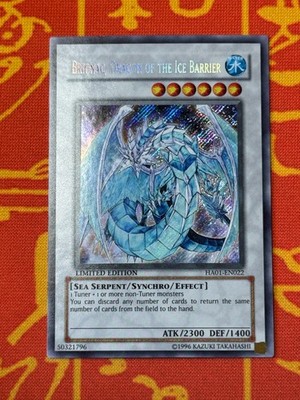 YUGIOH BRIONAC, DRACHE DER EISSPERRE SECRET RARE LICHTSPIEL HA01-DE022