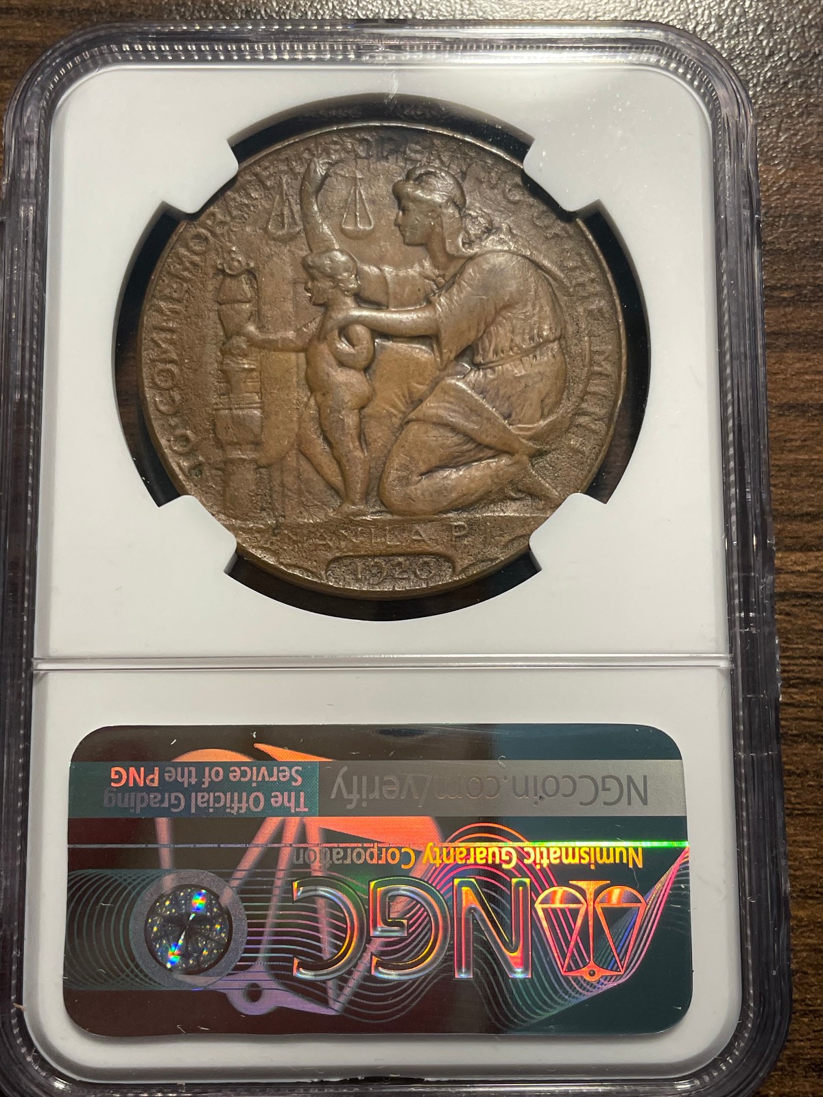 1920 HK-450 SO CALLED DOLLAR Wilson Dollar Manila Mint Opening NGC AU Details Co