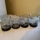 McDonald's Restaurant Hawaii Sea Surf Vintage 80's Libbey Set of 4 Smoke Glasses