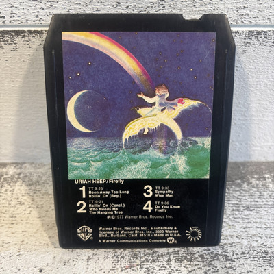 RARE VINTAGE - URIAH HEEP  - FIREFLY 1977 WARNER BROS. USA 8 TRACK TAPE WB8M3013