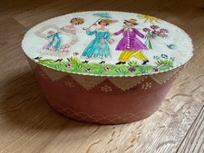 Kleine Holzschachtel Spanschachtel Volkskunst handbemalt vintage alt