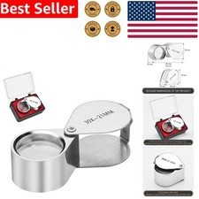 Jewelry Loupe 30x 21mm Professional Foldable Eye Magnifier Gem Coin Stamp Wat...