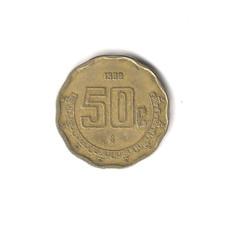 1998 Mexico - 50 Centavos - 854 - Aluminum Bronze - 4.3g