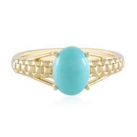 Cavill TüRkis Ring 1,215Ct Oval Cabochon Vergoldet 925 Silber Damen Schmuck