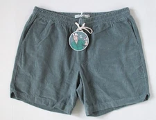 NWT Criquet Corduroy Casual Townie Shorts (Men's XL) Sage Green -7"