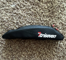 Triseven Aerobag Bicycle Top Tube Bag Zip Close Small Black Fabric 10x3x2 115g