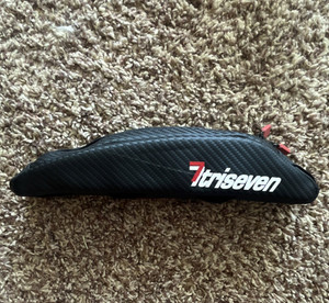 Triseven Aerobag Bicycle Top Tube Bag Zip Close Small Black Fabric 10x3x2 115g