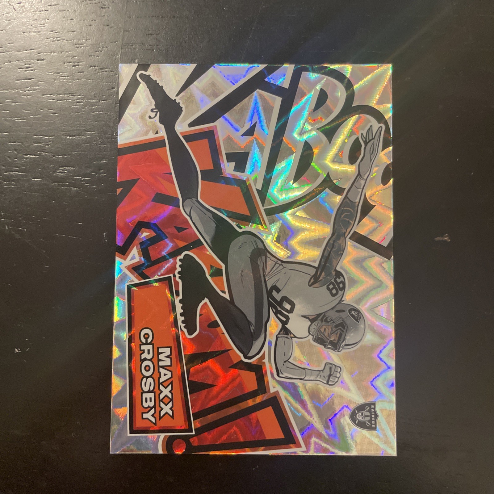 Maxx Crosby 2025 Absolute Kaboom No.2 Raiders Horizontal
