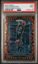 2022 Prizm Paolo Banchero Tiger Stripe Choice #249 PSA 9