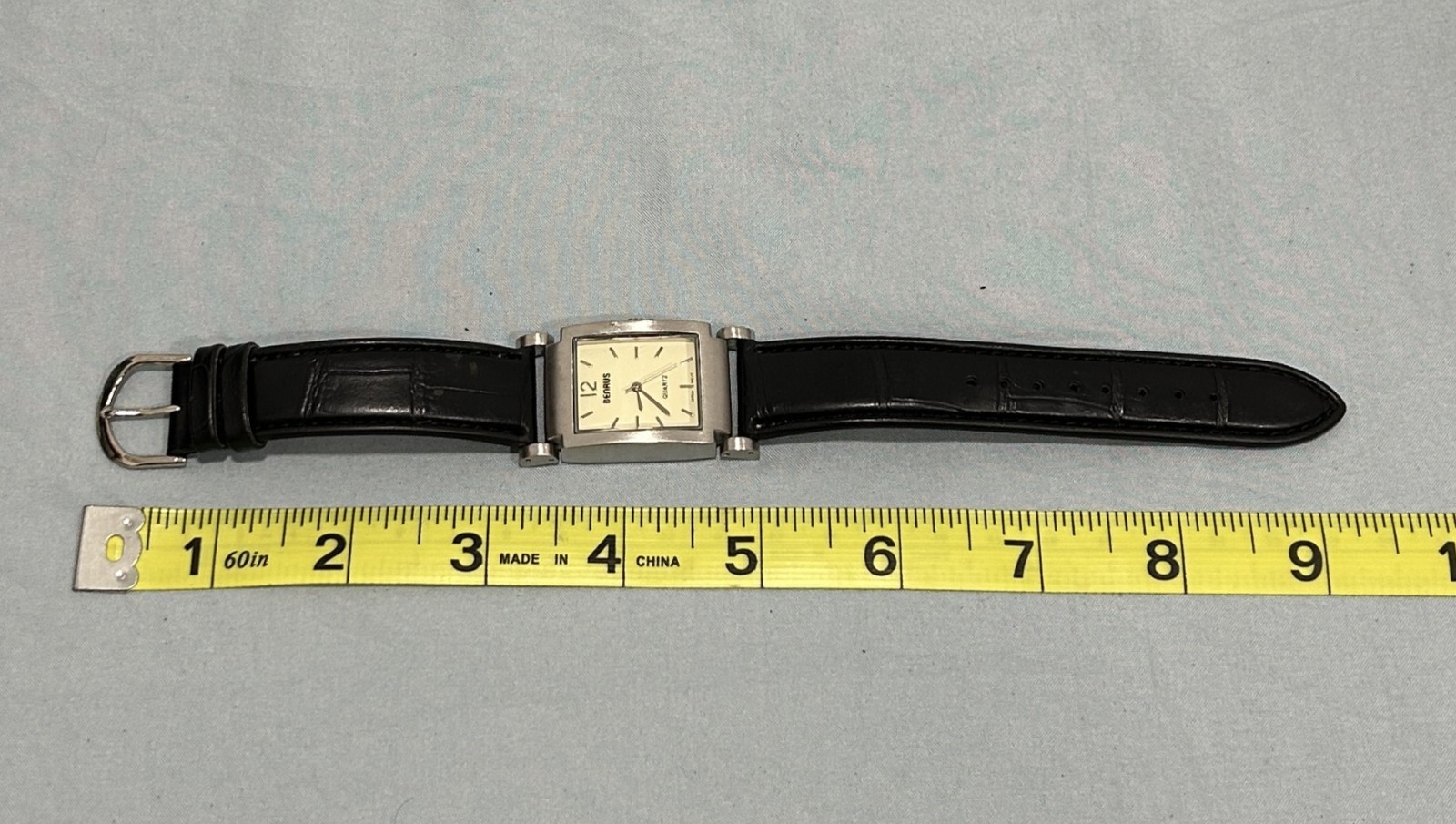 Benrus PIM203BL Quartz Watch Rectangular Case Sta… - image 10