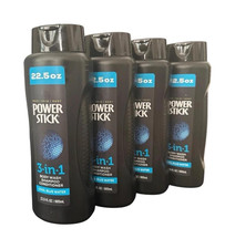 Power Stick 3-in-1 Body Wash Shampoo Conditioner Cool Blue Water Men 22.5 fl oz