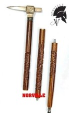 Designer Walking Stick Solid Brass Handle Wooden Cane Handmade Craved Stick