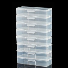 Transparent Plastic Nail Art Tool Storage Organizer Box, Clear Manicure Conta...