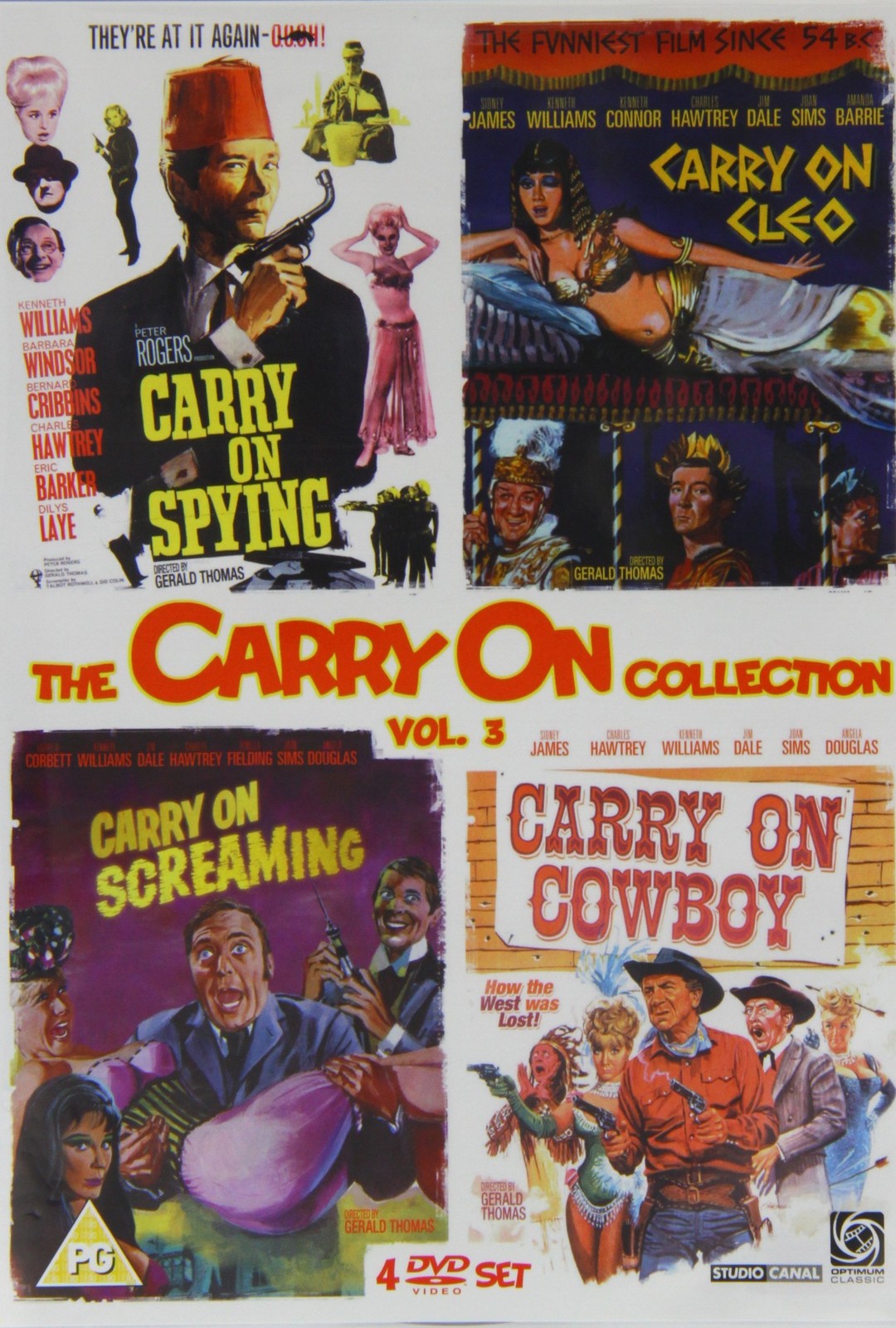 Carry On Collection Vol.3 (Spying / Cleo / Screaming / Cowboy) (DVD) Jim Dale