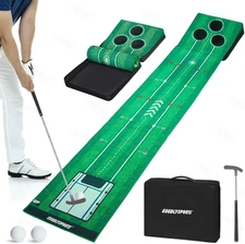 New Portable Golf Putting Mat, Mini Golf - Putting Green Indoor + Putting Green