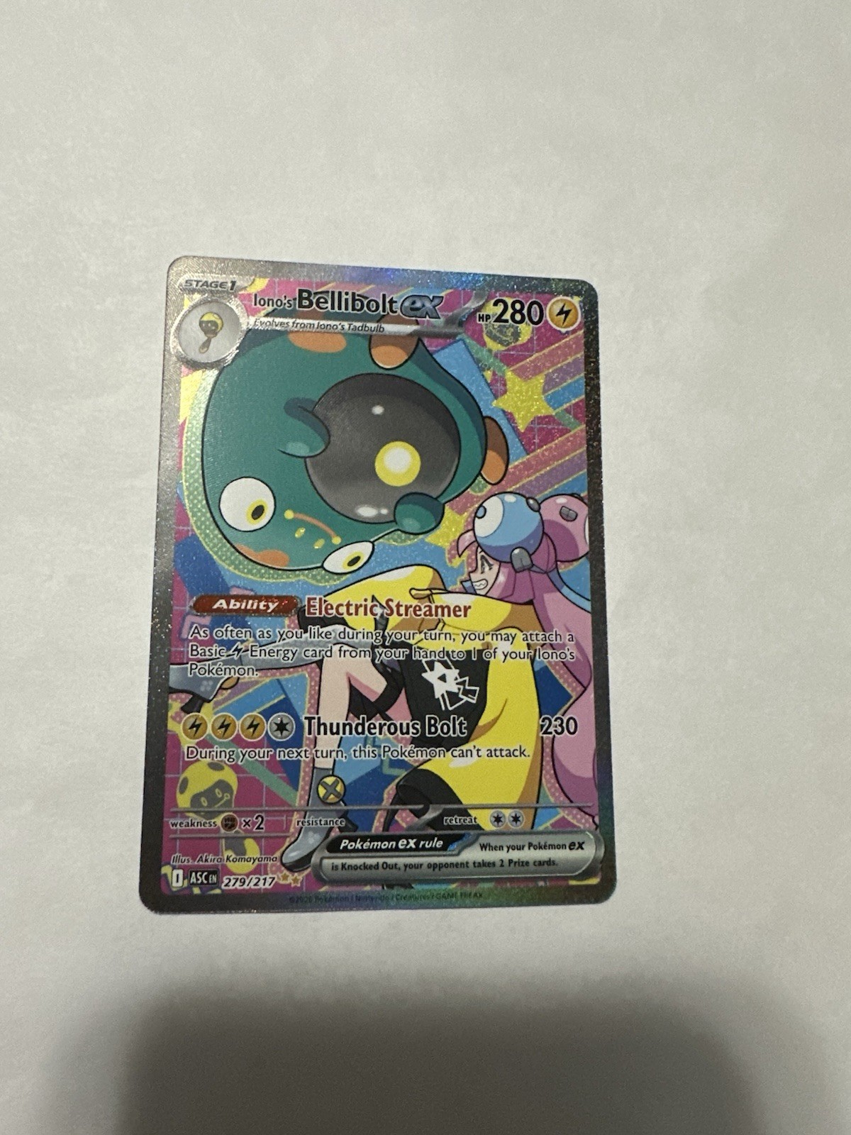 Iono's Bellibolt ex 279/217 Me: Ascended Heroes Holo