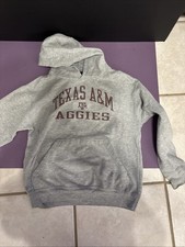 Texas A M Aggies Blue 84 Grey Kids Sweatshirt Hoodie Vintage Kids Size Large