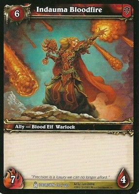 Moderate Play WoW TCG Indauma Bloodfire Icecrown World of Warcraft
