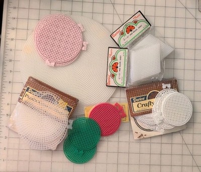 50+ pieces Darice Needle Craft Plastic Canvas Circles and Rhombus