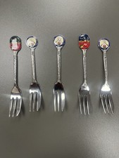 Five Silver Plated Cake Forks Vintage South African EPNS