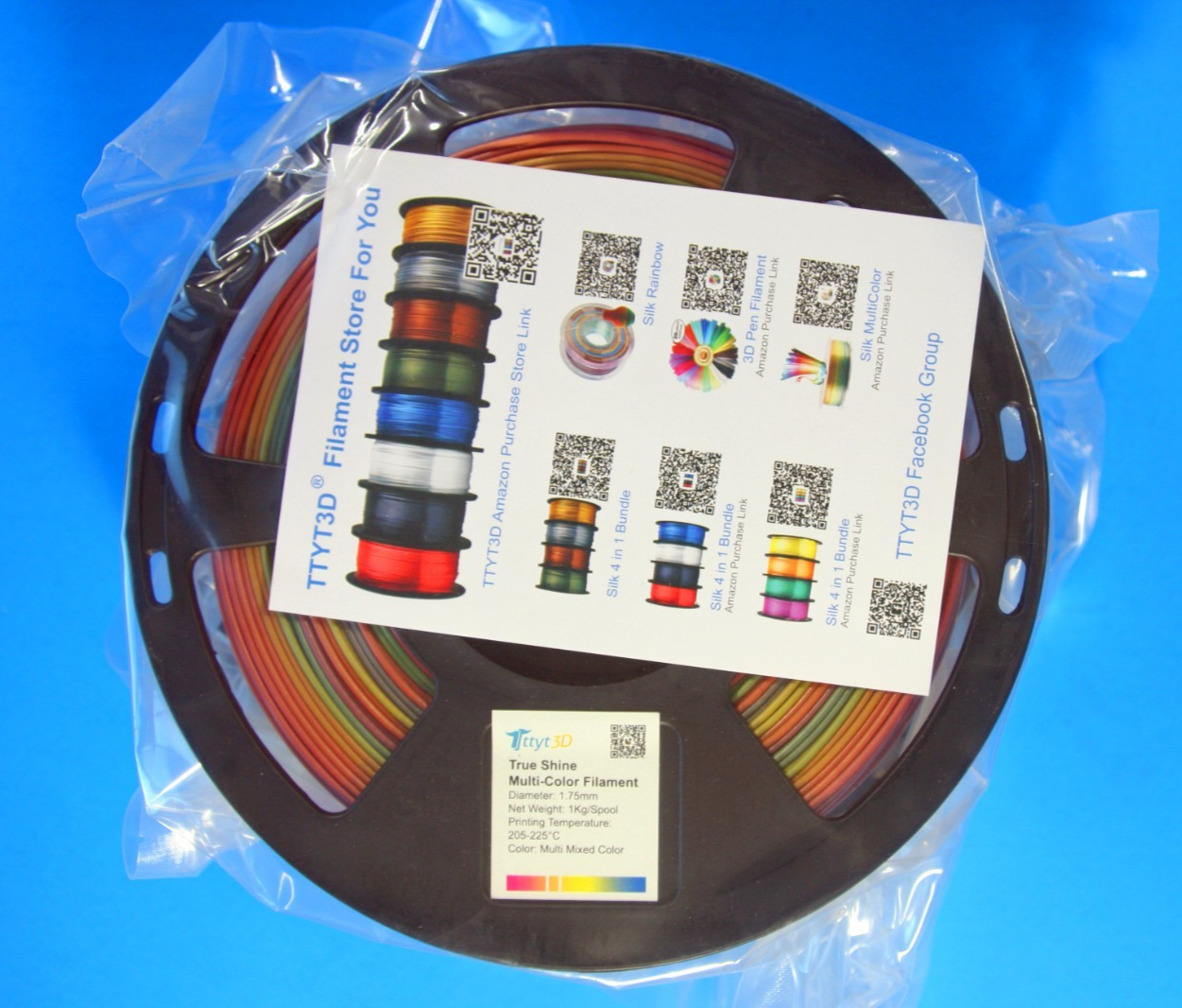 TTYT Shine True Fast Color Change Multi-Color 1.75mm 3D Printing ...