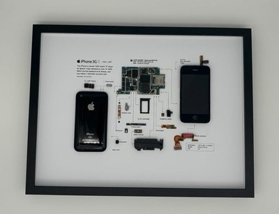 iPhone 3Gs Zerlegt im Rahmen   Technik Kunstwerk   Gerahmte Wanddeko   Schwarz