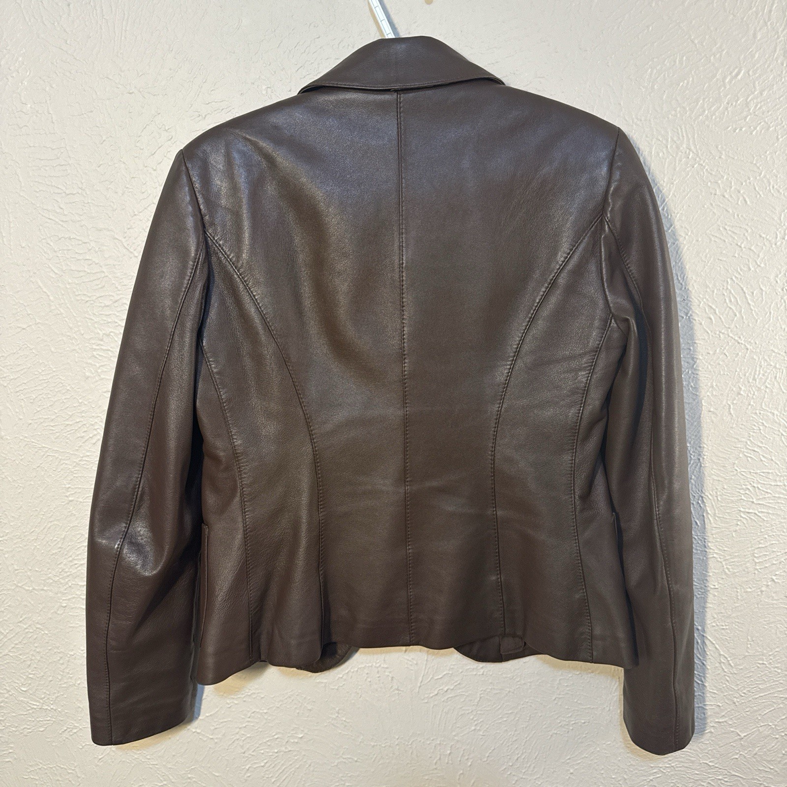 Compagnia Brown Button Front Collared Blazer Pock… - image 8