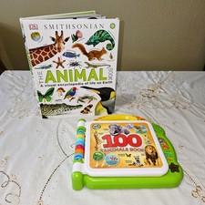 LEAP FROG Smithsonian 100 Animal Encyclopedia Lot Of 2 -Learning Toys