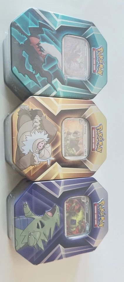 Pokemon TCG  Slaking,Tyranitar & Darkrai - Lot Of 3 New Sealed Collectors Tins - Image 4 of 4