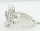 GENUINE 0.50 Cts DIAMONDS FANCY LOOPED RING SOLID .925 SILVER - New with Tag — photo 5