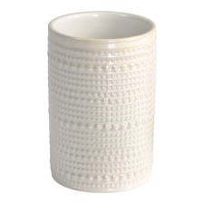 Pearlescent Ceramic Toothbrush Holder W/ Drain Holes for Adults  Family