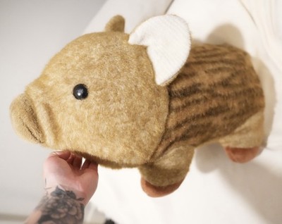Jumbo Heirloom Wild Boar Piglet Plush Striped realistic kosen hansa Steiff 29 