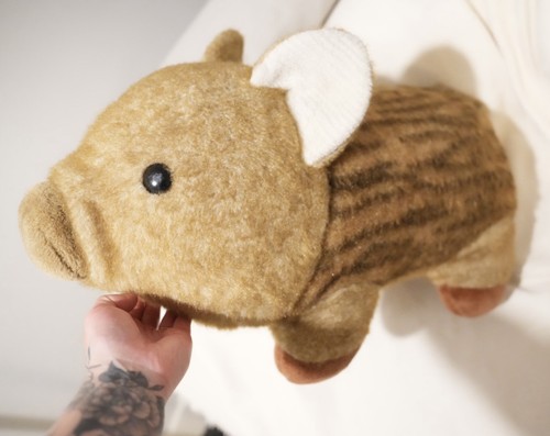 Jumbo Heirloom Wild Boar Piglet Plush Striped realistic kosen hansa Steiff 29”