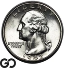 1942-D Washington Quarter, Solid Gem BU++