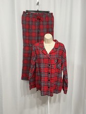 Wondershop Women's Red Plaid Holiday Comfort Soft Cotton Pajama Set Size Large