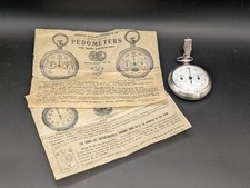 Antique Pedometer Pocket Watch Henri Chatelain of Paris- Not Working