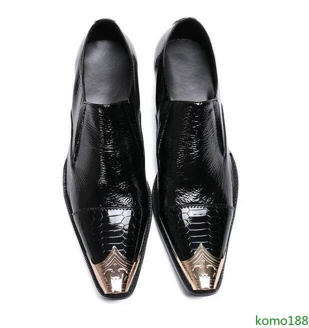SAOLA Scarpe uomo pelle clubwear abito formale festa matrimonio business punta metallo