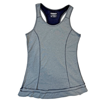 Layer 8 Performance Athletic Tank Top Womens Medium Grey Racerback Qwick Dry
