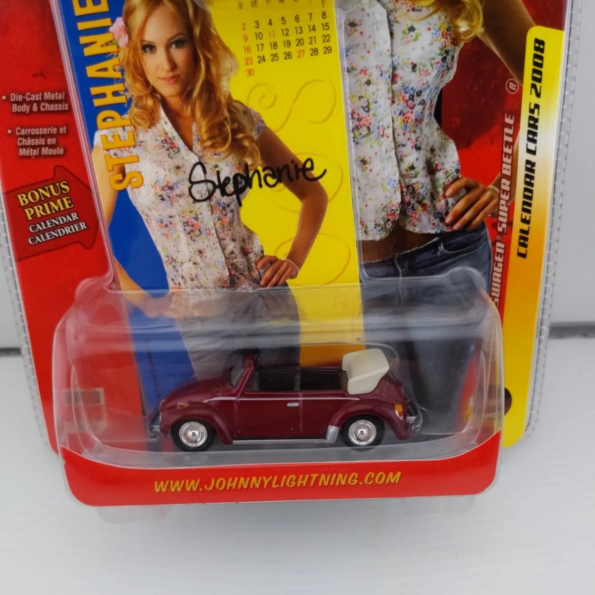 Johnny Lightning Calendar Cars 2008 Diecast Stephanie Model Red