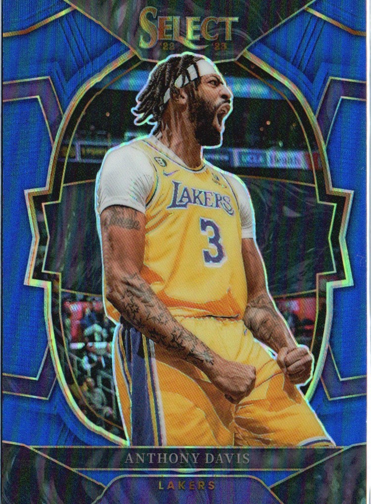 2022-23 Panini Select #17 Anthony Davis Blue Prizms
